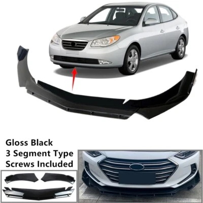 Universal Fit For Hyundai Elantra 2007-2010 Front Lip Splitter Spoiler 2 Layer - Image 1 of 4