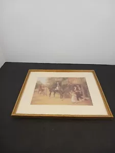Vintage Framed Matted Art Print Heywood Hardy Going For A Gallop About 12½"×10½" - Picture 1 of 24