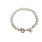 Golden Heart Pearl Bracelet Valentine's Day Gift