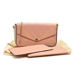 LOUIS VUITTON Empreinte Pochette Felicie Chain Wallet Rose Poudre - Picture 1 of 24