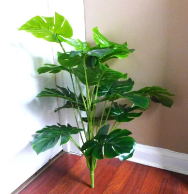 21" Artificial Fan Palm Tree Fake Plant no Pot Indoor Outdoor Home Office Decor - Image 1 of 4