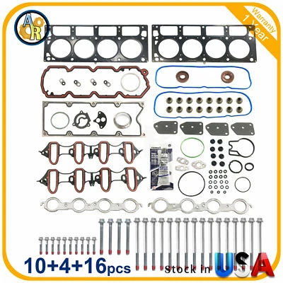 Juego de juntas de culata con pernos para Chevy GMC Buick Rainier Cadillac 5,3 L 4,8 L V8 MLS Foto 1 de 3
