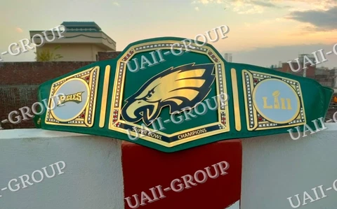 Philadelphia Eagles Championship Belt Adult Size 2mm Brass Cover