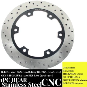 Rear Brake Disc Rotor For Suzuki Hayabusa GSX1300R 08-17 B-King GSX1300BK 08-11 - Bild 1 von 7