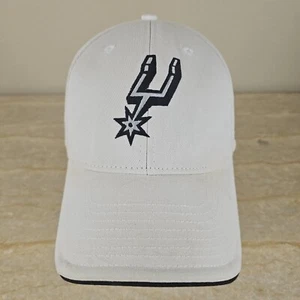 San Antonio Spurs Adidas Strapback Hat Cap Black White Silver NBA Adjustable - Picture 1 of 24