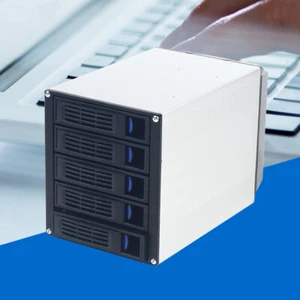 HDD Enclosure Hot Swap Cage 5-Bay 3 x 5.25" Drive Bays 5x SATA 3.5"/2.5"Sas HDD - Afbeelding 1 van 11