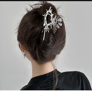 Liquid Metal Y2K Hair Claw Punk INS Hairpin NEW Ponytail Hairpin  Girl
