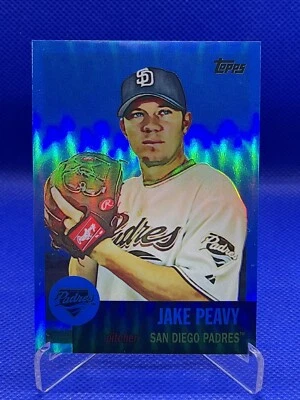 2008 Topps Chrome History Blue Refractor /200 Jake Peavy #TCHC42 Padres - Image 1 of 2
