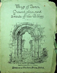 Rare 1889 Map of Iona Ground Plan Abbey Alexander Carmichael history Scotland - Picture 1 of 6