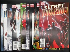 Secret Invasion (2008) 1 2 3 4 5 6 7 8 + two Variant #1's Disney+ MCU Nick Fury