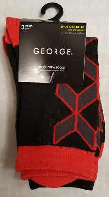 Boys 3 Pack Crew Socks-NWT Foto 1 de 2