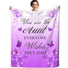 Gifts for Aunt Blanket Throw Aunt Birthday Gifts Ideas for Women 50"x40" Color4