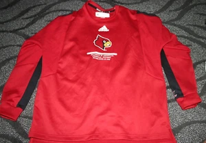 Adidas Louisville Cardinals Football Team Issued red crewneck sweatshirt L - Picture 1 of 2