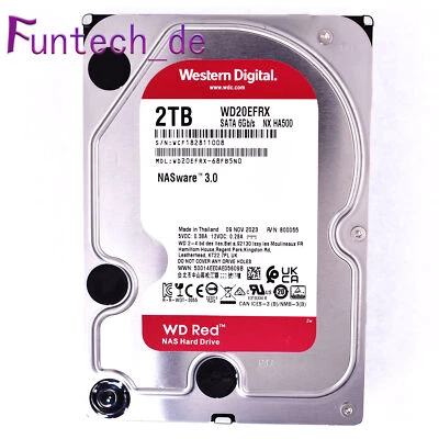 WD Red NAS 2TB WD20EFRX 5400RPM 3.5" SATA III 64MB Internal Enterprise Drive - Bild 1 von 4
