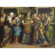 Marriage Of Mary And Joseph Wedding Painting Large Wall Art Print 18X24 In