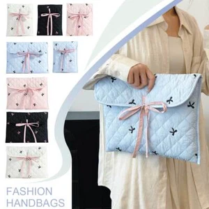 Laptop Bag Embroidered Bow Laptop Sleeve Case for 11/13/15 Inch Notebook Tablet - Afbeelding 1 van 30