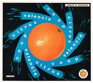 ORIGINAL VINTAGE 1950S CRATE LABEL SPAIN MID CENTURY TYPOGRAPHY GRAPHIC DESIGN - Picture 1 of 1