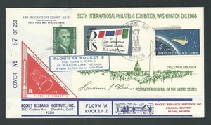 1968 US Rocket Mail copertina RRI, APOLLO, #2 EISELE - EZ 110C2 - Foto 1 di 2