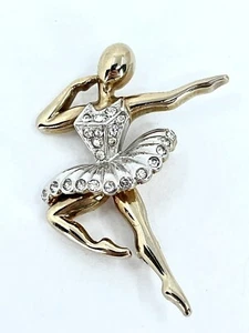Vintage Marcel Boucher 1940 Ballerina With Rhinestones Brooch Signed W/PAT. - Picture 1 of 3