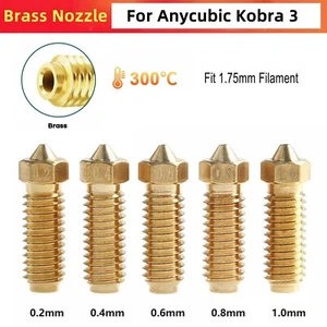 0.2mm-1.0mm Brass Nozzle For Anycubic Kobra 3 3D Printer Volcano Nozzle Set - Afbeelding 1 van 17
