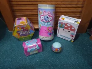 Lot of 5Easter Basket Toys Barbie, Trolls, Squish A longs, Pucci Pups, Zoomin - Picture 1 of 5