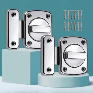 Inner Door Lock Zinc Alloy Anti-Prying Slide Latch Night Latch Bathroom Stall - Picture 1 of 6