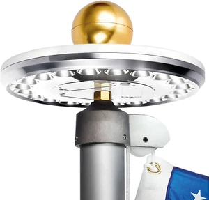 Flagpole Solar Powered - 20 LED Solar Light for Flagpole - Light up American... - Picture 1 of 12