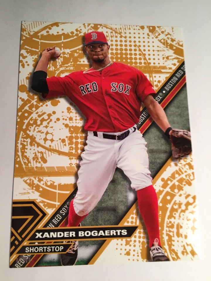 2017 Topps High Tek Jumbo 5x7 Xander Bogaerts Red Sox HTXB #'d 05/10 Gold - Image 1 of 1