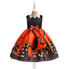 Kid' Girls Halloween Pumpkin Party Costume Swing Dress 2 3 4 5 6 7 8 9 Years Old