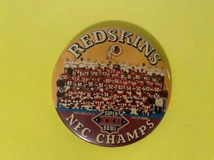 Superbowl XXII Washington Redskins NFC Champs 1988 Button Pin - Picture 1 of 2