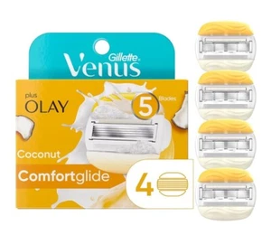 Gillette Venus Coconut Scent Olay Women's Razor Blade Refills 4 Count - Picture 1 of 5