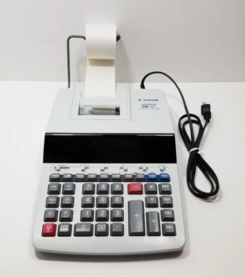 Canon MP49DII Printing Calculator Clock & Calendar 14 Digits 2 Color Print WORKS - Image 1 of 4