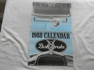 BOB DRAKE AUTO-1988 CALENDAR Hot Rod Pictures! See! - Picture 1 of 6