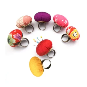 1Pc Ring Pin Cushions Adjustable Floral Quilters Sewing Pin Cushion Craft DIY - Picture 1 of 6