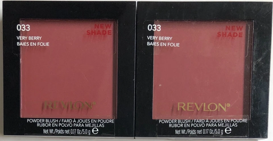 2 Revlon Powder Blush Very Berry 033