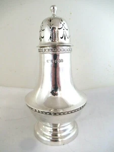 Solid Silver  BALUSTER SHAPED SUGAR SIFTER Hallmarked:-SHEFFIELD 1926 - Picture 1 of 9
