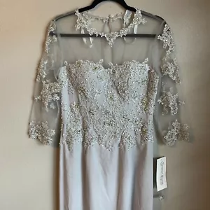 Abito formale da sera Cameron Blake madre della sposa 115614 platino esaurito - Foto 1 di 24