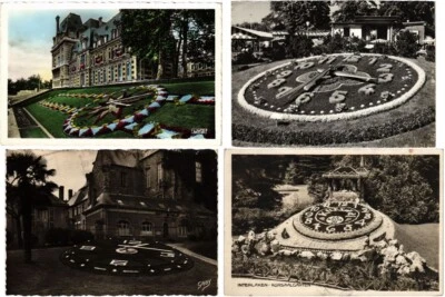 FLOWER CLOCKS L'Horloge Fleurie 28 Postcards Mostly Pre-1960 (L5628) - Image 1 of 4