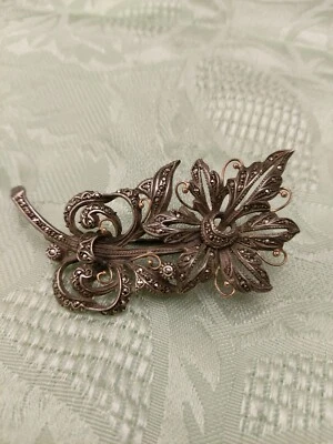 Antica spilla argento oro - Immagine 1 di 4