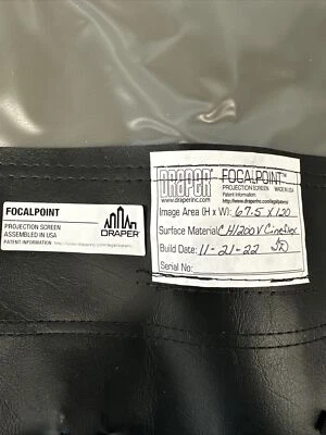 Tela de projeção fixa Draper Cineperm 65" x 116", CineFlex CH1200V - Imagem 1 de 4