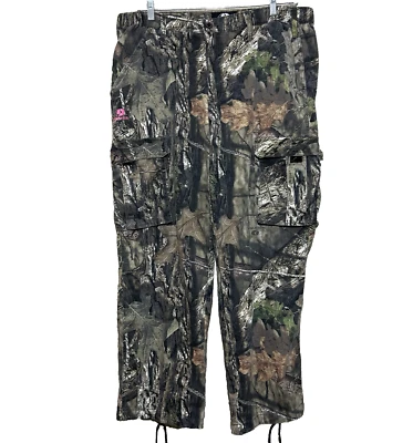 Mossy Oak грузовой брюки женщин XXL MO страны зеленый коричневый камуфляж розовый деталь * - Изображение 1 из 4