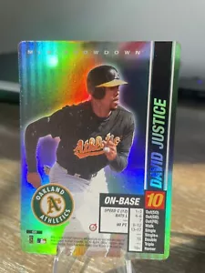 2002 MLB Showdown David Justice FOIL Trading Deadline #28 Athletics - Picture 1 of 2