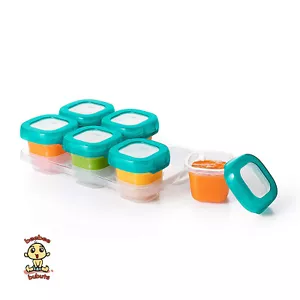 OXO Tot Baby Blocks Freezer Storage Containers (2 Oz) Teal Authentic Brand New - Picture 1 of 9