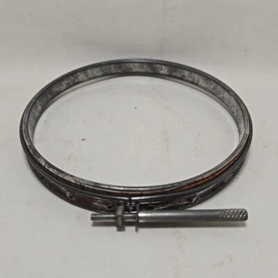 6" Round Metal Embroidery Hoop Cork Lined Screw Tension Vintage Retro  - Image 1 of 4