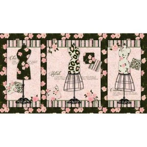 Sewing Notion Mannequin Patchwork Block Mademoiselle Dress Form Fabric Panel 24” - Picture 1 of 4