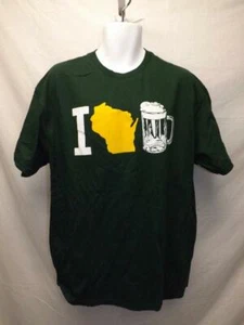 Nueva Camisa Verde Divertida I Wisconsin Beer Para Hombres Talla XL XLarge - Imagen 1 de 4