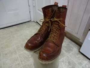 VINTAGE 70S IRISH SETTER RED WING 877 CREPE SOLE BOOTS MADE IN USA 14 AA - Bild 1 von 8