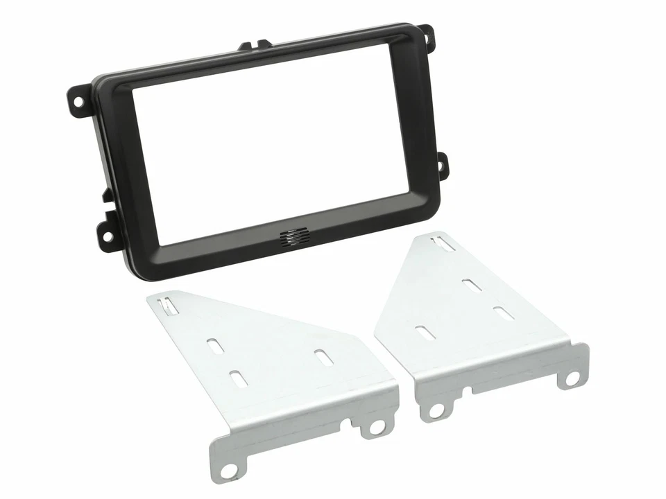 Einbaurahmen Set Doppel DIN Autoradio für Seat Skoda VW schwarz Kit - Bild 1 von 1