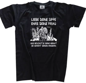 Ama la tua famiglia-Onora tua moglie e proteggi T-shirt L black o scelta B&C#190 - Foto 1 di 1