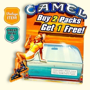 Vintage CAMEL Cigarettes Advertising Store Display Standee. 12 1/2 Inches Tall! - Picture 1 of 8